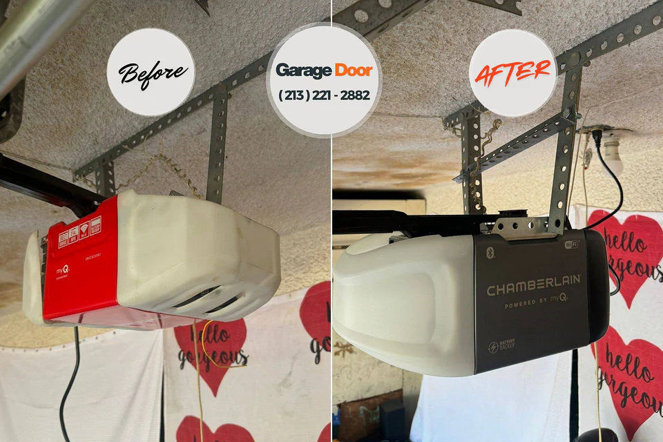 Before and after: garage door repair Kittitas, WA